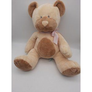 Russ Baby Plush Teddy Bear with Rattle Plush TAFFEY Pink Bow 16"